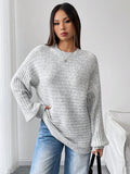 Ribbed knit sweater with lantern sleeves - View 6 | WEUXS