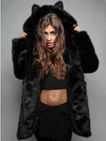 Wildcat Leopard Print Faux Fur Coat - WEUXS