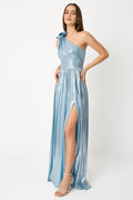 Ivy Aqua Blue Pleated Gown | Dress In Beauty