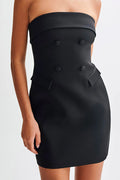 Abbie Strapless Suiting Mini Dress | Dress In Beauty