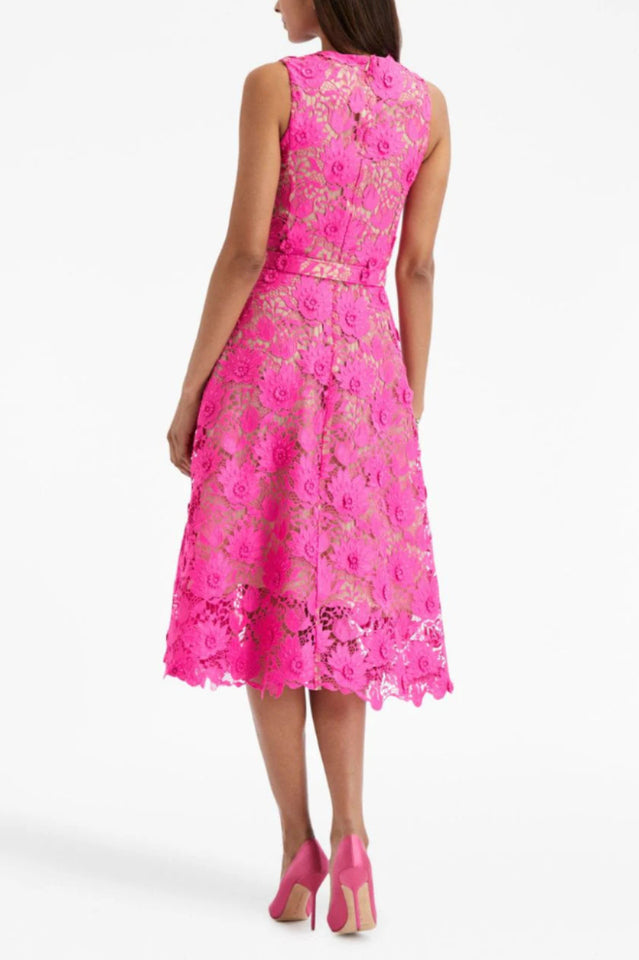 Ariza Rose Embroidery Midi Dress | Dress In Beauty