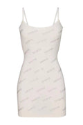 Rhinestone Logo Pointelle Mini Slip Dress | Dress In Beauty