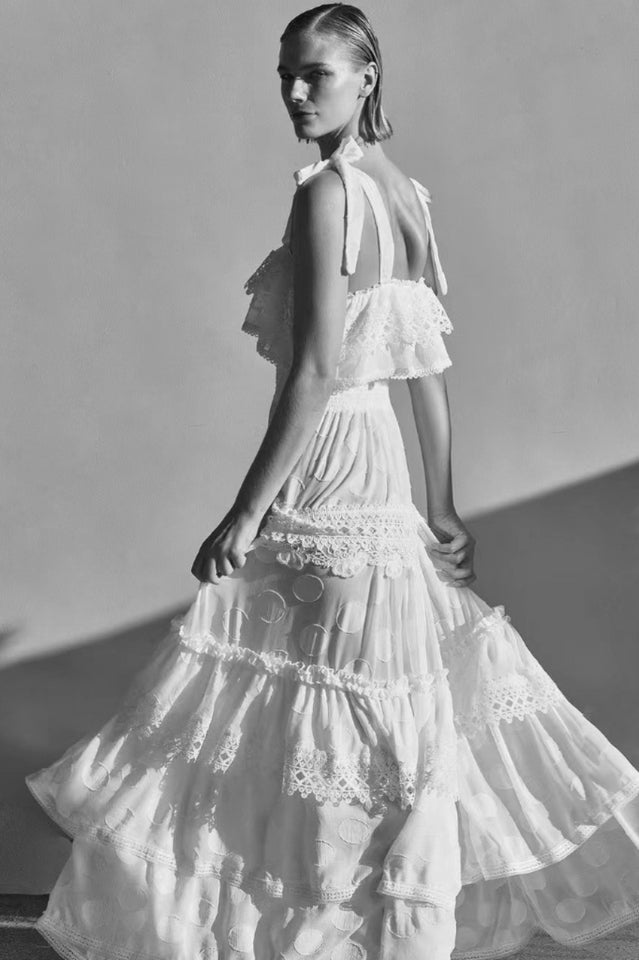 Sleeveless Crochet Maxi Layered Dress | Dress In Beauty