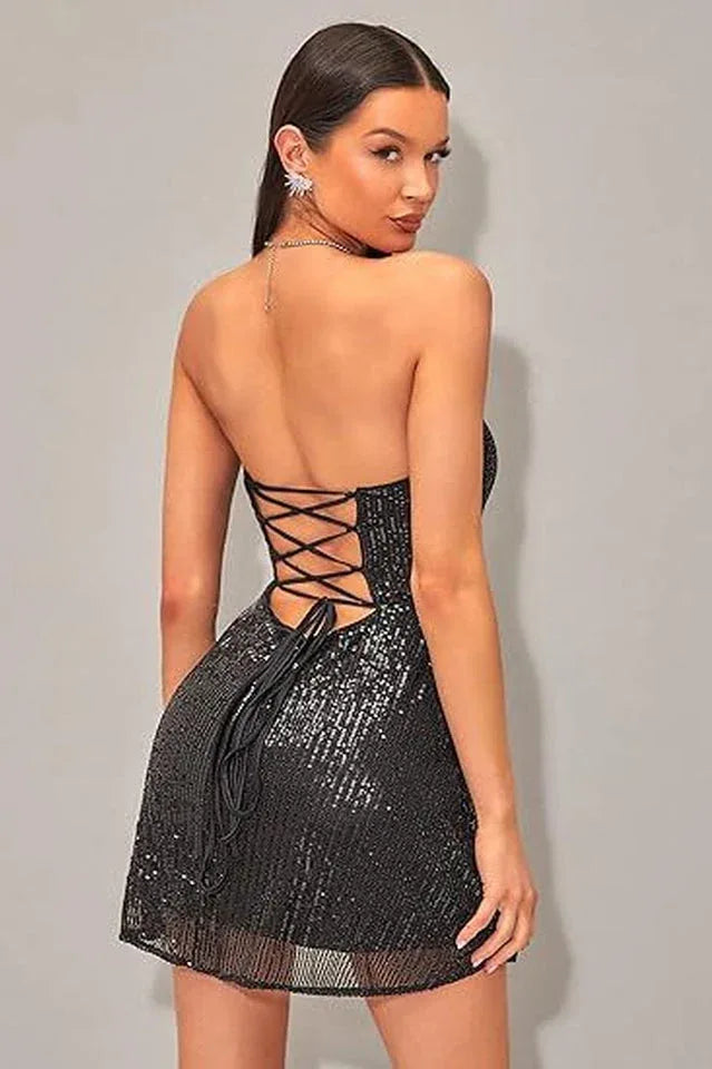 Sequined Mini Dress Secondary image