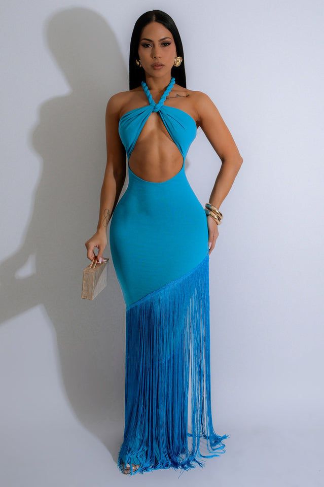 Coastal Rhythm Fringes Maxi Dress | Dress In Beauty