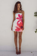 Strapless Floral Print Mini Dress | Dress In Beauty