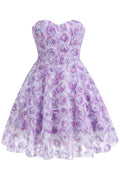 Strapless 3D Floral A Line Dress | Dress In Beauty