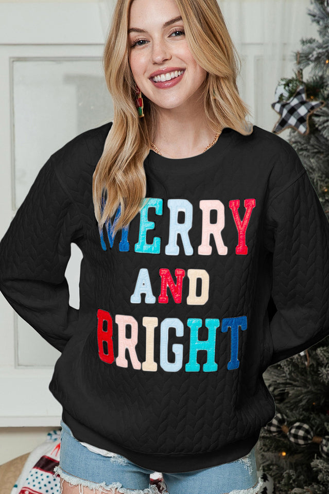 Merry & Bright Quilted Sweatshirt | Dress In Beauty