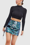Oval Sequin Mini Skirt | Dress In Beauty