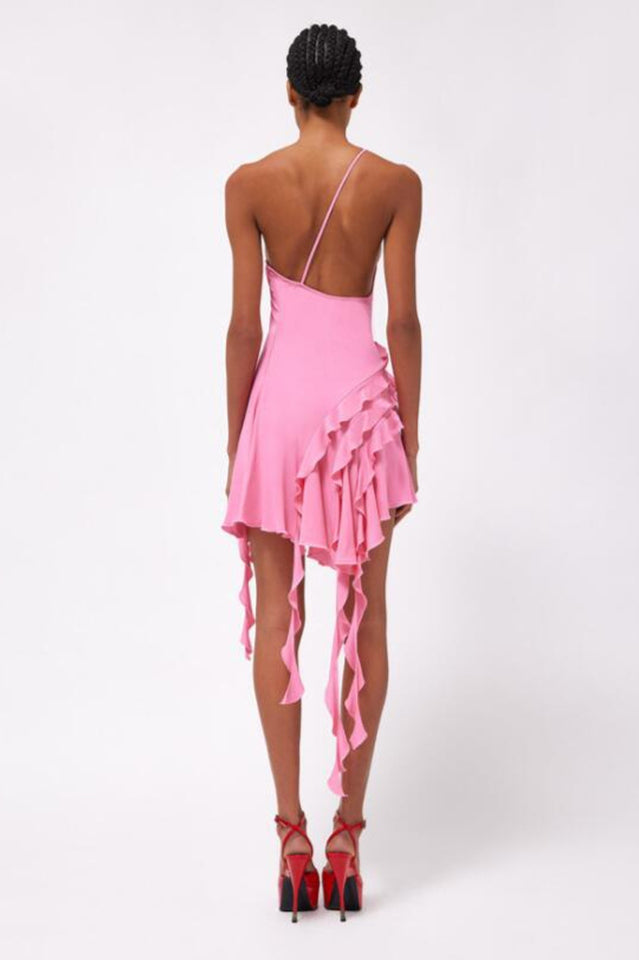 Rose-Detail Ruffled Mini Dress | Dress In Beauty