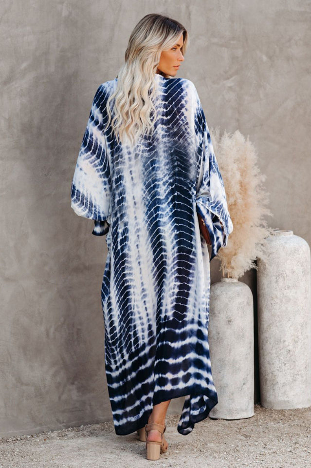 Beach Color Block Printing Cover Up | Dress In Beauty