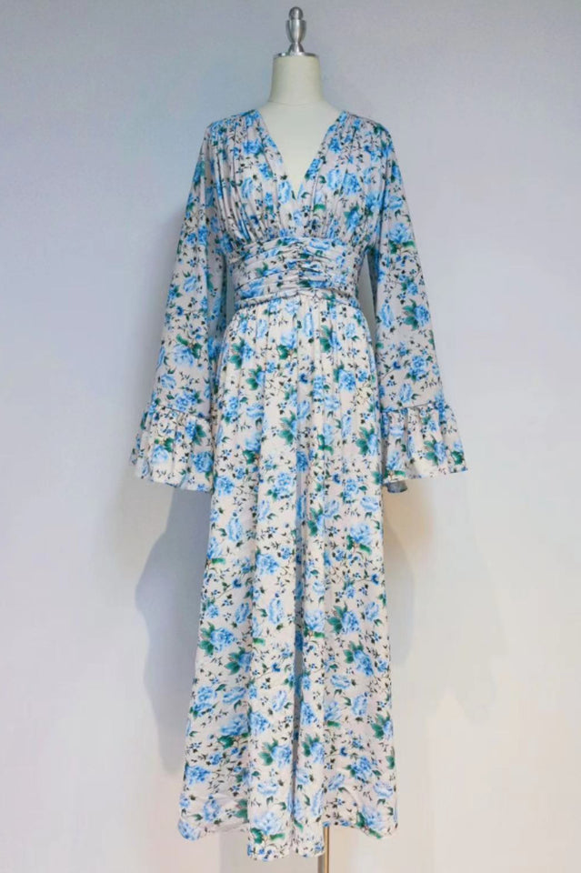 Aracely V Neck Floral Maxi Dress | Dress In Beauty