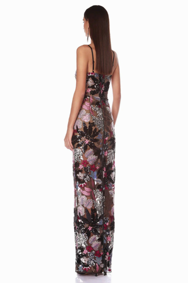 Floral Sequin Embroidered Maxi Dress | Dress In Beauty