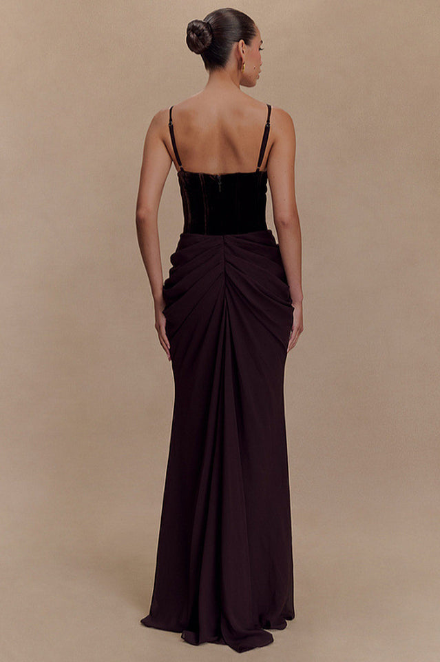 Velvet Corset Maxi Dress | Dress In Beauty