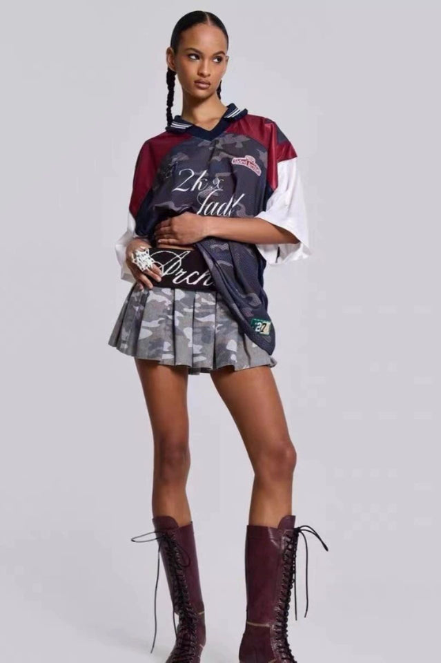 Touchdown Collar Football Shirt | Dress In Beauty