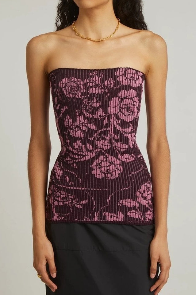 Floral Print Ribbed Top | Dress In Beauty