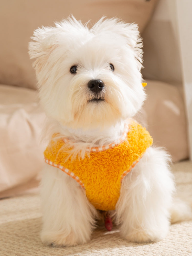 Fleece dog vest with scarf and D-ring - View 8 | WEUXS