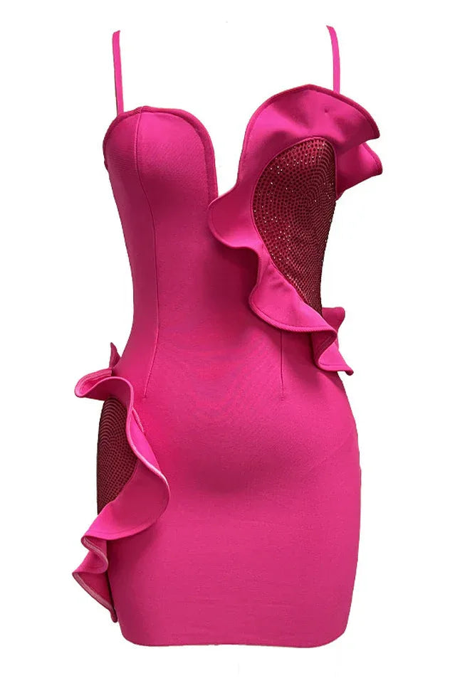 Women's Ruffle Mini Dress - View 7 | WEUXS