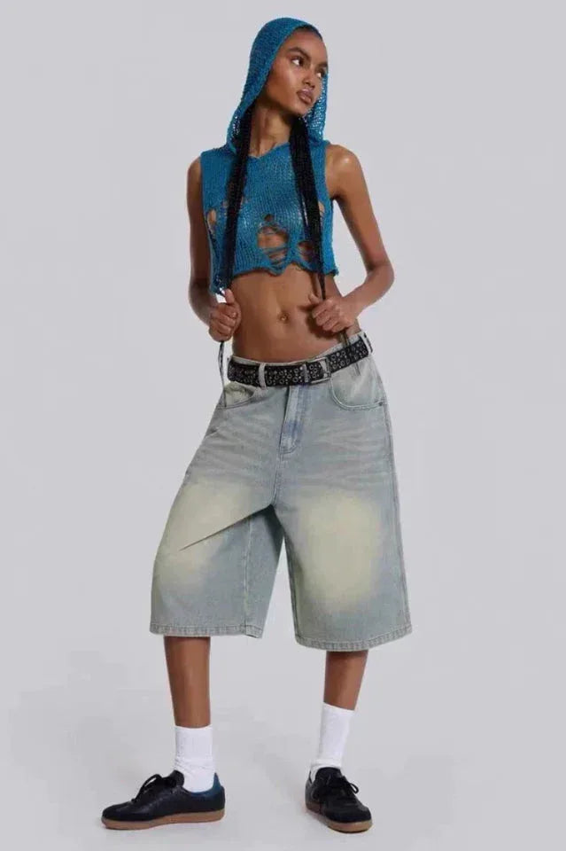 Wide Leg Denim Culottes Secondary image