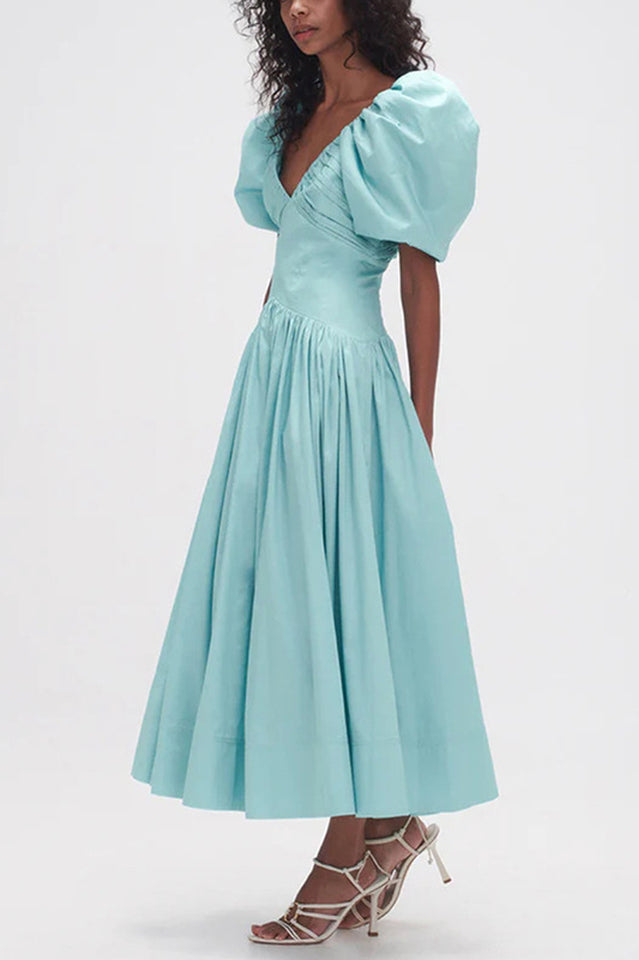 Gabrielle Puff Sleeve Midi Dress | Dress In Beauty