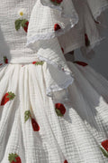 Ruffled Strawberry Print Skirt Set | Dress In Beauty