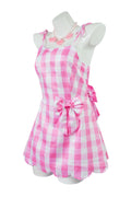 Barbie Movie Margot Pink Plaid Check Dress | Dress In Beauty