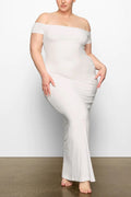 SKIMS Soft Lounge Off-Shoulder Slip Dress | Dress In Beauty