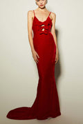 Baptiste Red Bow Velvet Maxi Dress | Dress In Beauty