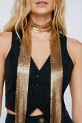 Metal Sequins Necktie Scarf | Dress In Beauty