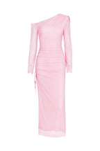 Asymmetrical Neck Long Sleeve Maxi Dress - View 6 | WEUXS