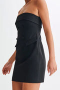 Abbie Strapless Suiting Mini Dress | Dress In Beauty