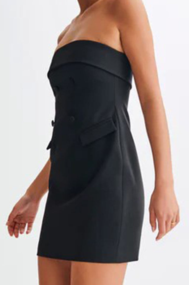 Abbie Strapless Suiting Mini Dress | Dress In Beauty