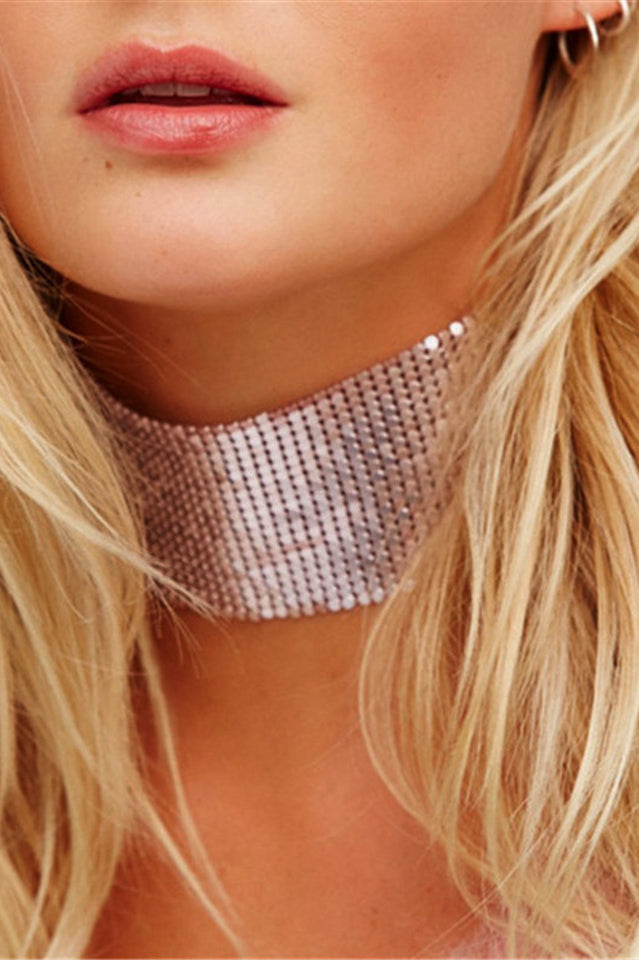 Punk Metal Sequin Necklace | Dress In Beauty