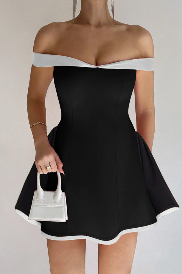 Ramona Contrast Corset Babydoll Mini Dress | Dress In Beauty