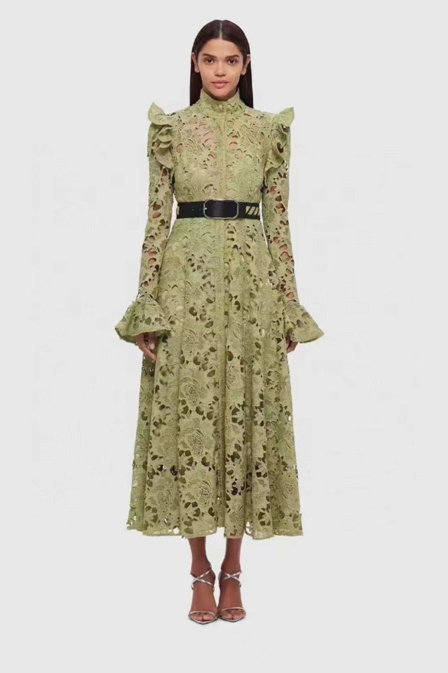 Aliyah Lace Butterfly Sleeve Midi Dress | Dress In Beauty