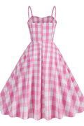 Barbie Movie Margot Pink Plaid Check Dress | Dress In Beauty