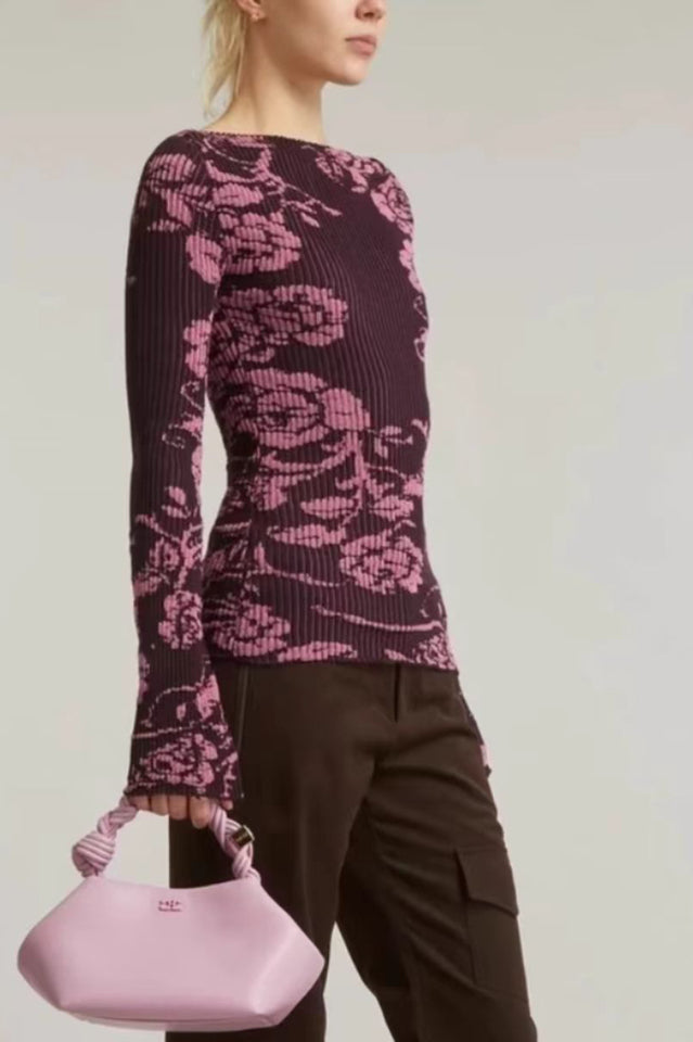 Vic Long Sleeve Rib-knit Top | Dress In Beauty