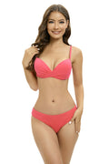 Solid Color Tie Front Bikini Set | Dress In Beauty
