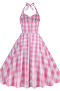 Barbie Movie Margot Pink Plaid Check Dress | Dress In Beauty