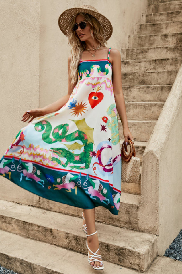 Seeker Folklore-Print Dress | Dress In Beauty