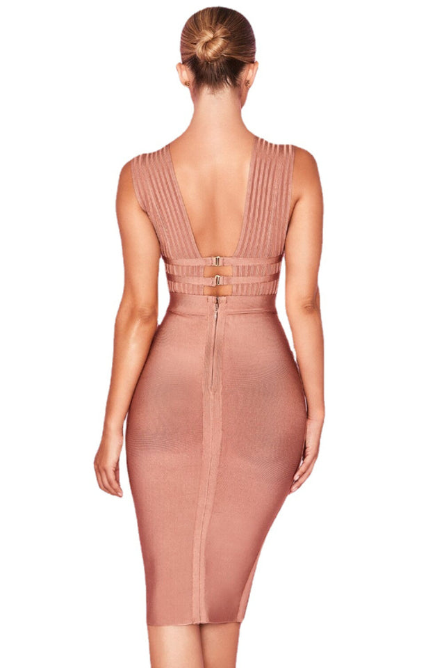 Plunge Neck Bandage Dress | Dress In Beauty