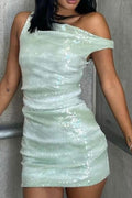 Sheila Asymmetrical Sequin Mini Dress | Dress In Beauty