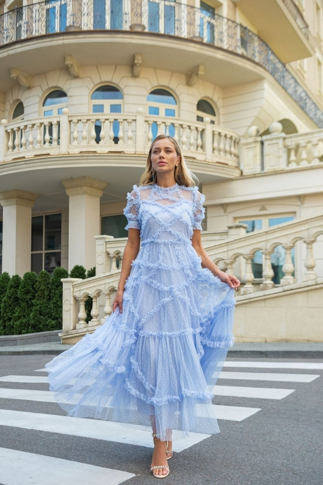 Kinley Ruched Ruffle Hem Maxi Dress | Dress In Beauty