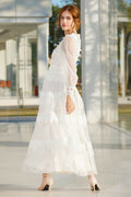 Murphy White Lace Mesh Maxi Dress | Dress In Beauty