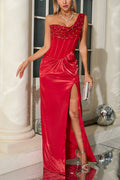 Minka Satin Red Bodycon Maxi Dress | Dress In Beauty