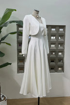 Women's Cropped Jacket Midi Dress Set - View 11 | WEUXS