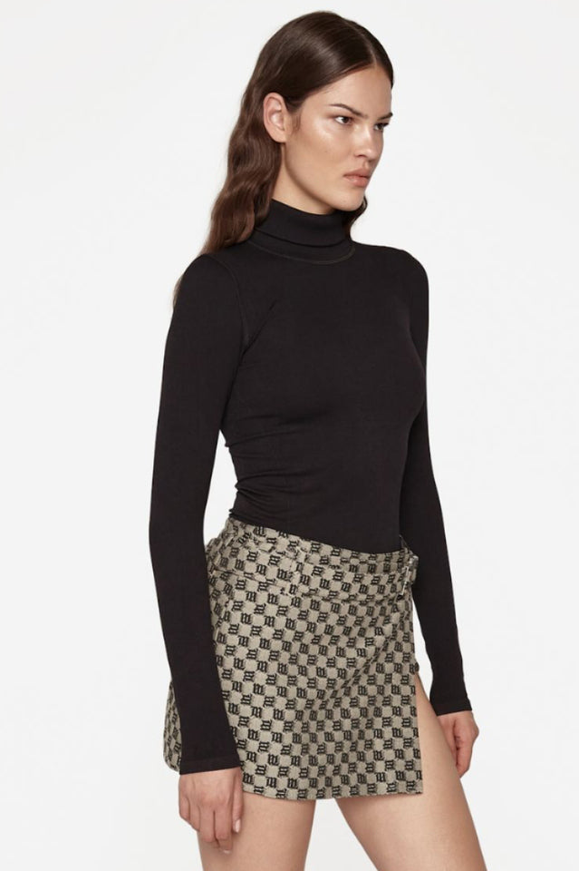 Gray Monogram Mini Skirt | Dress In Beauty