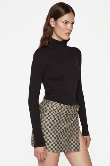 Gray Monogram Mini Skirt | Dress In Beauty