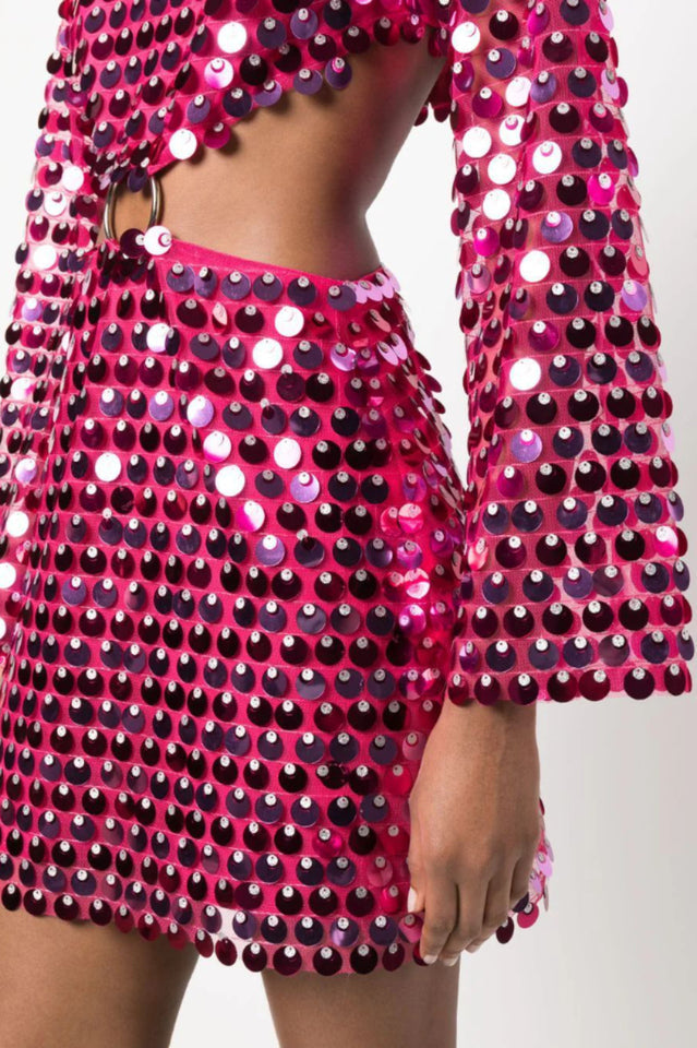 Mirror-Embellished Cutout Dress | Dress In Beauty