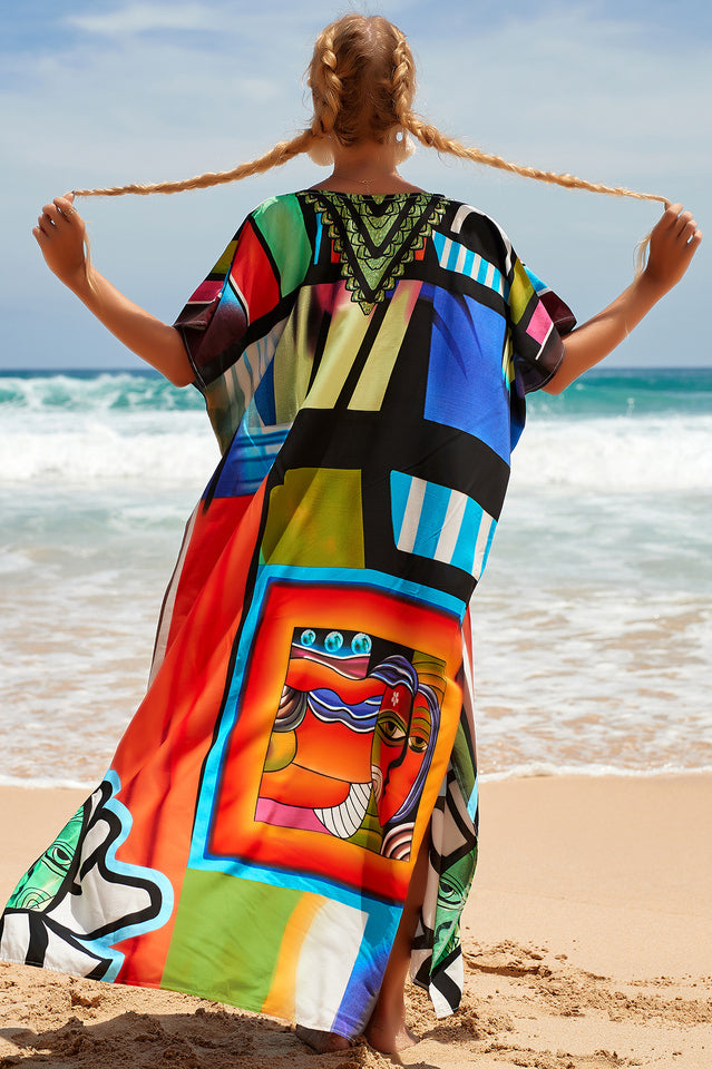 Tropical Pattern Kimono Blouse ( 29 Colors ) | Dress In Beauty